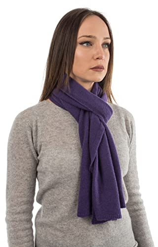 Dalle Piane Cashmere Damen Schal Uni 100% Kaschmir | Halstuch für Büro, Abend und Reisen, 165x28 cm, vier Jahreszeiten, Geschenk für Sie, Made in Italy