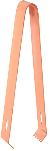 Aramox Cocktail Pince à Glace, Cocktail Tong Épaissie Rhombus Acier Inoxydable Alimentaire Glace Sucre Cube Pince pour Bar (Placage de cuivre)
