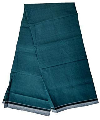 Kolakeer® Herren-Lungi aus Baumwolle, leicht zu tragen, genäht, einfarbig, Mundu Kaili Saaram Sarong Lungi, 2,10 m, Pckblue, Einheitsgröße