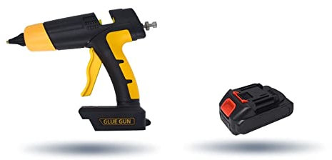 Pistola Per Colla A Caldo, Strumento for pistola for colla a caldo senza fili 120W 12V con controllo della temperatura del display digitale Batteria e ugello sostituibili Utilizzare stick di colla da