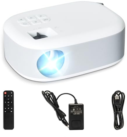 LQWELL® Mini Projecteur, Projecteur Portable Full HD 1080P Pris en Charge, VidÉOprojecteur 15 000 L, pour Home Cinema/XBOX/PS5/PS4/PC/TÉLÉPhone Portable, Compatible avec Interface HD/USB/AV/Casque