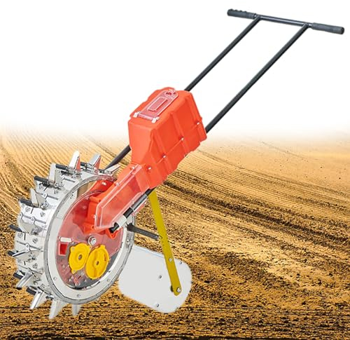 Beachtiful Manual Seeder Planter Tool Garden Seeder Row Planter Precise Seeding Machine Hand-Push Seeder for Corn Soy Peanut Cotton Soybean, 16 Nozzles