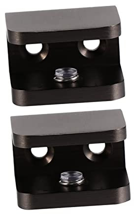 Yardenfun 2St Glasclip verstellbarer Ständer Halterung für an der Wand montiert Geländer einlegeböden halterung shelf bracket Glasbefestigung Glashalterung Regalklemme zur Wandmontage Kupfer