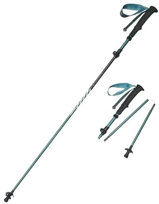 Naturehike Wanderstöcke 3K Carbonfaser & 7075 Aluminium Grip Ultraleicht 5 Abschnitt Faltbar Für Männer Frauen Wandern, Trekking, Stöcke, Bergsteigen (Seegrün/120cm)
