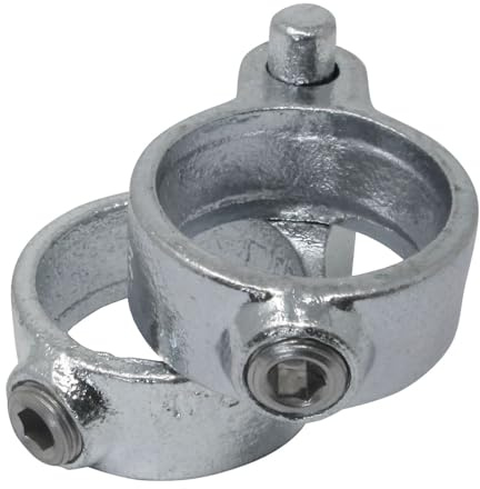SOTOOLS Temperguss Stellring mit Bohrung, für Ø 48,3 mm Rohr | Mit Bohrung und Zapfen, für Rohrrahmen/Scharnier.