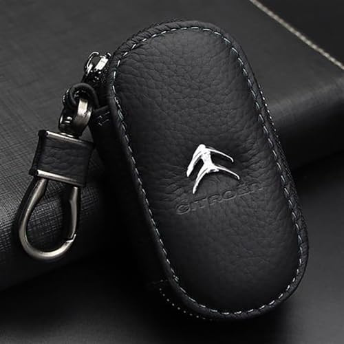 YWDRE Étui Clé Voiture avec pour Citroen C1 C2 C3 C4 C5, Cas Couverture Voiture Porte Clef Voiture Sac Imperméable et Résistant Aux Rayures,A