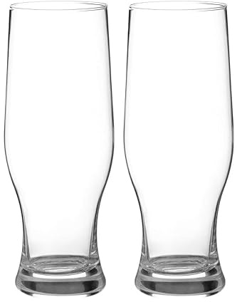 DIAMANTE Juego de 2 vasos de cerveza europeos de cristal Pilsner de 500 ml