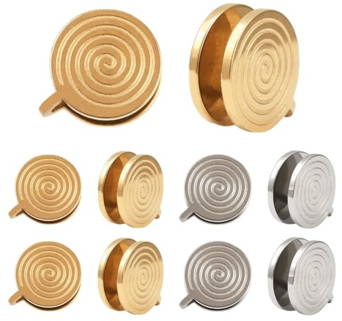 SUNNYCLUE 1 Box 16 Stück Keloid Ohrringe Punk Ohrmanschetten 304 Edelstahl Clip On Druckohrringe Gold Silber Spirale Nicht Durchstochene Ohrclips Für Frauen Und Männer Modeschmuck Geschenke Feiertage