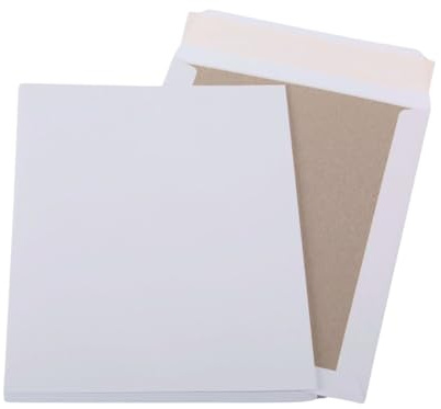 Versandtaschen C5 weiß 162 x 229 mm mit stabiler Papprückwand, haftklebend, ohne Fenster, 10 Stück