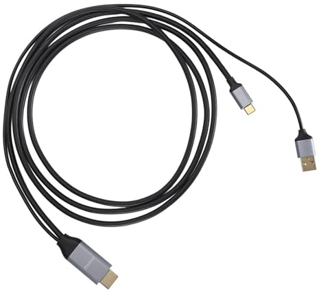 Dpofirs Interface Multimédia HD Haute Définition 2K 144 Hz vers Câble Convertisseur Plug and Play de Type C