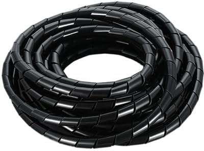 Styire Guaina di protezione isolante for cavi in ​​PE ad alta temperatura, a spirale, for circuiti elettrici automobilistici Protezione Copertura(Nero,12mm x 8 meters)