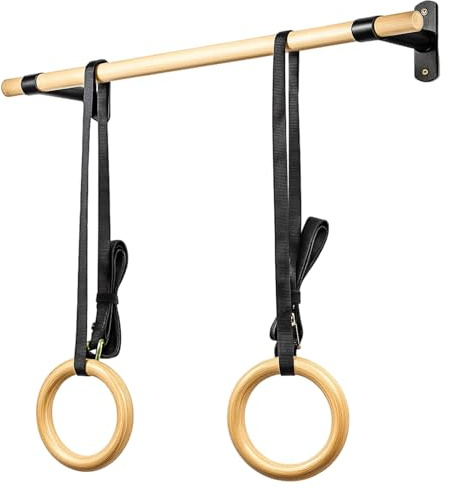 Youyijia Klimmzugstange Wand, Holz Pull Up Bar, Fitness Krafttraining Klimmzug Stange für Erwachsene/Teenager Oberkörpertraining, Calisthenics Equipment für Zuhause