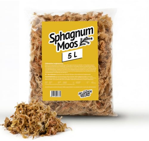 5 L Sphaigne du Chili Premium – Mousse de Sphaigne Naturelle pour Orchidées, Terrariums, Tuteurs et Plantes Tropicales, Forte Rétention d’Eau