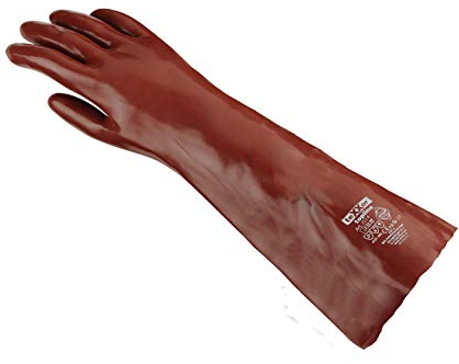 teXXor Handschuhe Chemikalienschutzhandschuhe PVC ROTBRAUN rotbraun 10