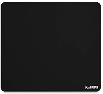 GLORIOUS Gaming Cloth Gaming Mousepad (XL) – Sydda Kanter, mjuk yta för hastighet Och kontroll, halkfri bas, kan tvättas i maskin, stor (460 x 410 x 2 mm) – Black