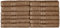 NatureMark Toallas de Invitado – Pack de 12 (30x50 cm), 100% Algodón, Certificación Oeko-Tex, Suaves, absorbentes y fáciles de cuidar – para baño, Invitados y SPA – Color Arena