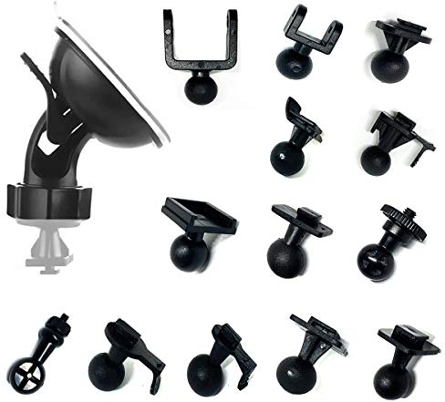 ShipeeKin Car Suction Cup Dash Cam Mount for Vehicle Video Recorder on Windshield & Dash Board with 14 Joints for Driving Camcorder GPS
