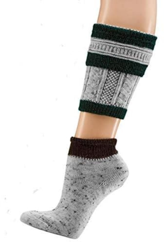 TippTexx 24 Herren Trachtenstrümpfe Loferl 2tlg Wadenwärmer + Socken und ANTI-LOCH-GARANTIE
