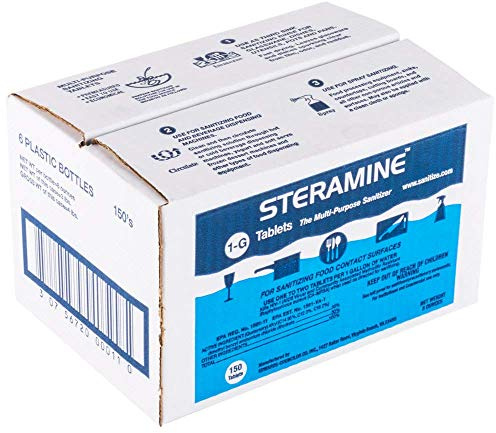 Edwards-Councilor S150E48 Steramine Sanitizer Tablets (Sanitabs) 150 Count Bottle - Pack of 6