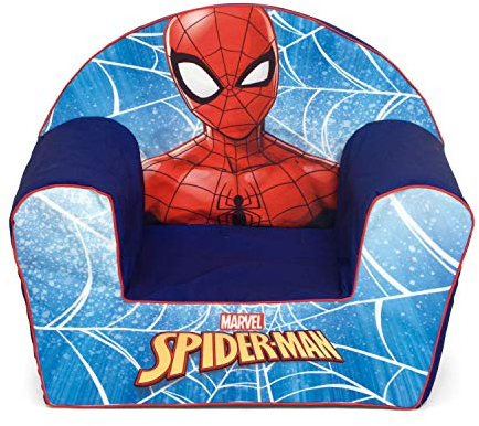 ARDITEX Kindersessel Spiderman, Abnehmbarer Bezug aus Schaumstoff, 42 x 52 x 32 cm