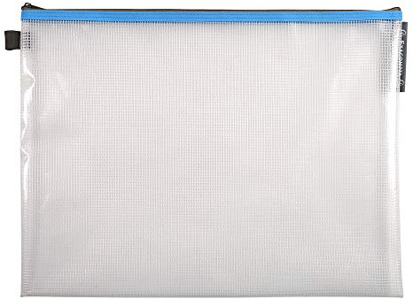Exacompta 34160E Hülle EVA mit Reisverschluss aus flexiblem Kunststoff DIN A3 1 Stück Zufallsfarbe ideal für Büromaterial und Accesoires Federtasche Dokumentenmatte Etui