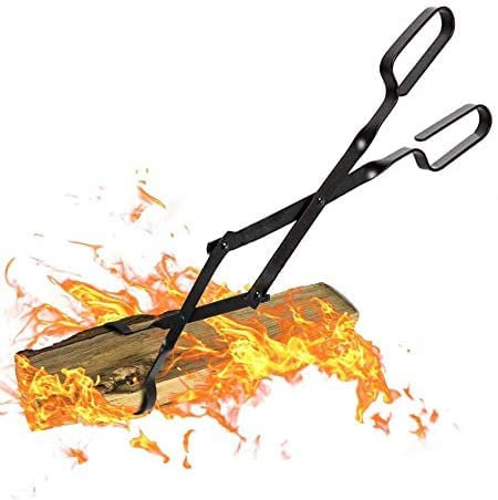xingzhi Kamin-Zange, 66 cm lang, Holzgreifer für Holzofen, Grill, Feuerstelle, Werkzeug für Feuerstelle, Outdoor, Lagerfeuer, Feuerstelle