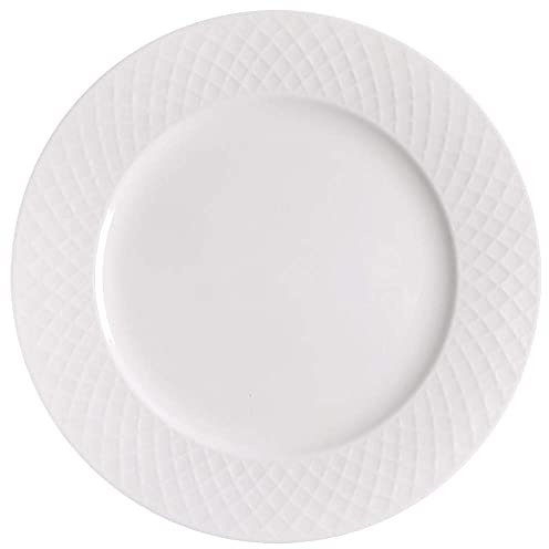Mikasa Trellis White Dinner Plate