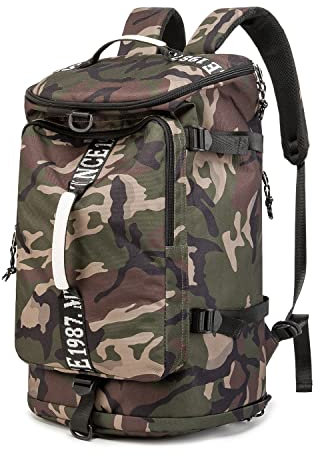 FUNYAGO Outdoor Waterproof Backpack Hiking, Fishing, Camping Large Capacity Multifunctional Laptop Backpack, Suitable for Both Men and Women (Camouflage)…