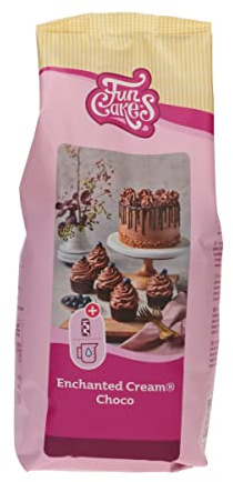FunCakes Mix für Enchanted Cream®, Choco, 900 g | Einfach zu verwenden, Extrem leichte und fluffige, schneeweiße Creme, Zum Füllen und Abdecken von Kuchen, Cupcake-Topping