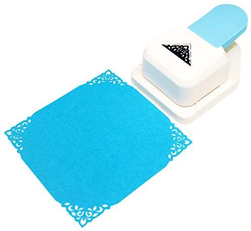 Cady DIY Corner Paper Printing Card Cutter Scrapbook Shaper Large Embossing Device Hole PunchTriangle Shape Flower Pattern Success Tools (Corner NO.1)
