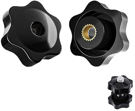 2 Stücke Sterngriffmutter Flügelmuttern Schwarz Innengewinde Klemmknopf Rändelmutter Edelstahl Knebelmutter Sternschraube Sternmutter m8 für Mechanische Industrie Möbel Elektronische Ausrüstung