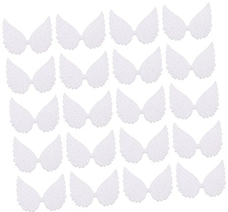 Operitacx 30st Engelsflügel Selber Machen Mini-zubehör Miniflügel Für Ornamente Weihnachtsdekorationen Mini- Weihnachtsschmuck Party Wing Crafts. Stoff Baby Applikationen Patch Weiß