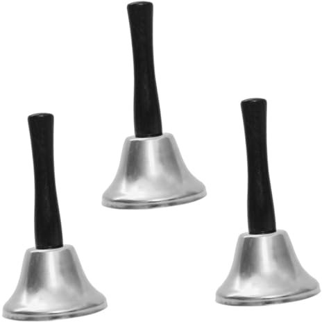 FUNOMOCYA 3 Stück Dekorative Weihnachtsglocken aus Metall Silber Leicht und Griffig für Küche und Festliche Weihnachtsdeko