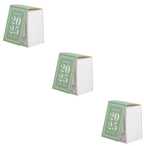 NUOBESTY 3stücke Mini Tischkalender Retro Handreißkalender Für Schreibtisch Und Zuhause Und Praktisch Mit Klaren Druck Und Abreißbaren Norwegien-grün