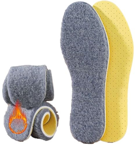 Solette Termiche Invernali Lana Calda Solette in Lana Naturale Soletta Scarpa inserti Solette Scarpe Termiche in Lana d'agnello Donna Uomo Adulto Adatto gli Stivali e Scarpe in Invernali Confortevole