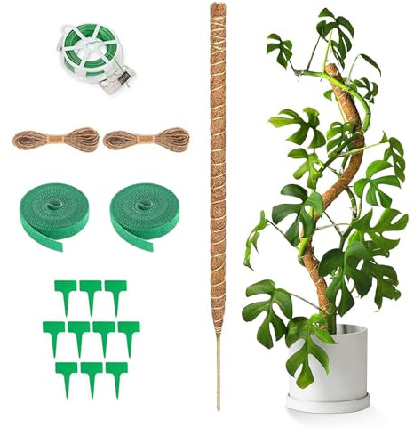 120 cm Moosstab für Monstera Moosstangen Set：Biegbare Monstera Rankhilfe DIY Form Stab Pflanzstab Moosstab Erweiterbar | für Moosstab Monstera Kletterpflanzen die Nach Oben Wachsen