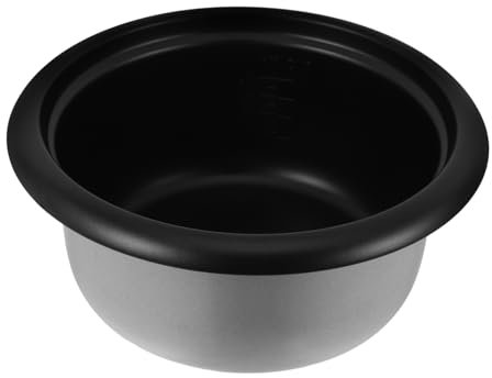 GALPADA Non-Stick 2l Rice Cooker Inner Pot Replacement Black Crystal Iron Liner with Measurement Scale Household Multi-use Cooker Accessory for and Baking