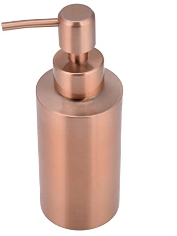 Dispensador de Oro Rosa, Oro, Acero de Lavado de Manos 304 Acero Inoxidable Oro Rosa Distribuye Savon Cuivre Batio de Baño Recargable Contador de Bombas de Líquido para la Cocina Botella de (550 ml)