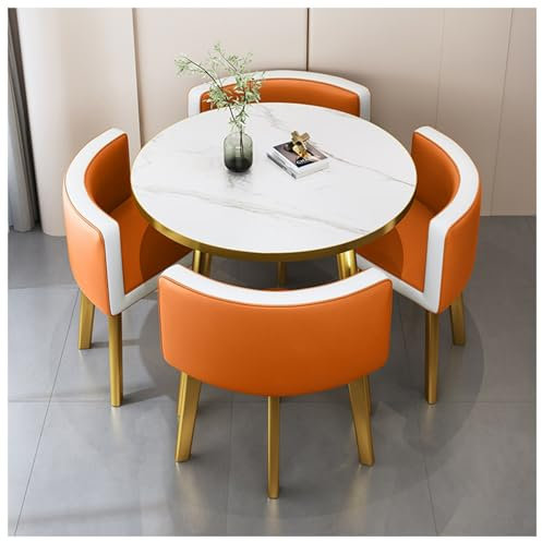 Modernes, rundes Konferenztisch-Set, 80 cm, stilvoller Besprechungstisch mit Stühlen, perfekt für Büro, Empfang, kleine Räume und professionelle Umgebungen, ideal für Verhandlungen