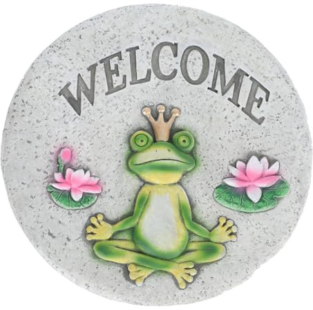 Toyvian Pierre De Gué Ronde Ciment Pour Ornement De Jardin Pédale De Jardin Décorative Avec Motif Ornement Paysager
