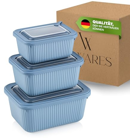Viwares Frischhaltedosen im 3er Set mit transparentem Ventildeckel