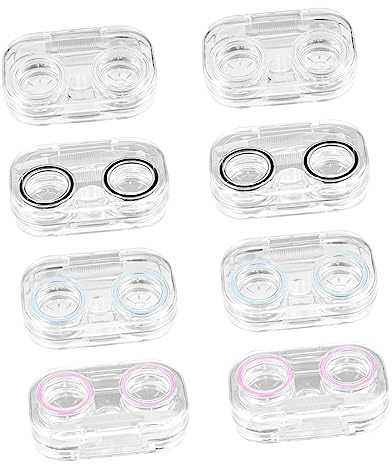 PERSELOSO Étui à Lentilles De Contact Transparent Étanche Boîte De Rangement pour Lentilles Kit De Voyage avec Outils