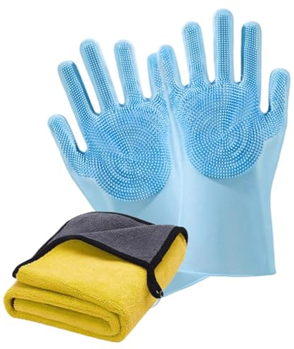 Waschhandschuhe für Hunde, Waschhandschuh für Haustiere, waschbar, Zubehör für die Pflege von Tieren, Shampoo-Massagegerät für Reisen