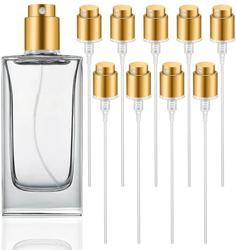 DOITOOL Perfume Bottle Spray Head 10 Pack Mini Pump Sprayer with Fine Mist for Standard Neck Bottles 4.72 Inch Versatile Perfume Pump for Diy Fragrance Bottles