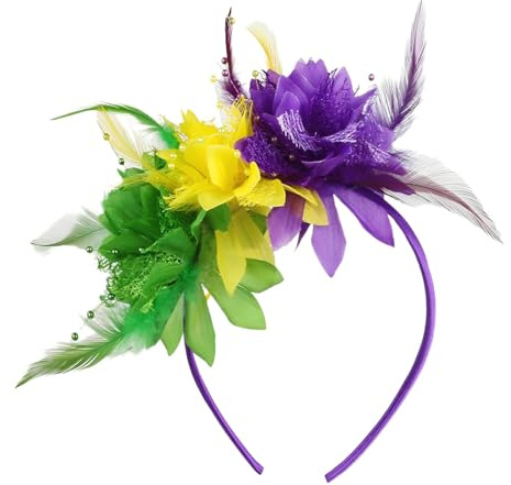 ROKZELT Bandeau Plumes de Fleur Artificielle, Années 1920 Fascinateur Plumes pour Femmes, Vintage Serre Tete Rouge, 1920S Accessoires Cheveux pour Cocktail Mariage Goûter Décoration