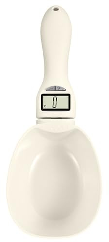 CLISPEED Cucchiaio Dosatore Elettronico per Alimenti 800 G, Bilancia Digitale Portatile ad Alta Precisione per Cucina e Cibo Animali Domestici, Strumento di Misura Interruttore Rapido