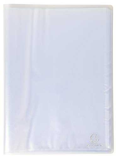Exacompta - Réf. 85969E - 1 Protège-documents Chromaline - 90 pochettes cristal lisse - 180 vues - pour A4 - dim 24 x 32 cm - couverture en polypro translucide semi-rigide - 5 couleurs aléatoires