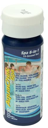 AquaChek Spa 6 in 1 Test Strips - Hot Tub and Spa Water Testing Strips