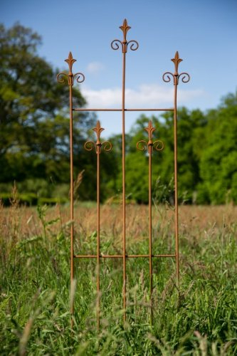 KUHEIGA Rankgitter Metall Rost 10mm Eisen! Höhe 193cm Rankhilfe, Rankgerüst, Rankwand Spalier