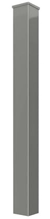 BAUER - Alu Zaun- Torpfosten zum Einbetonieren, 100x100x3mm, L = 1900mm